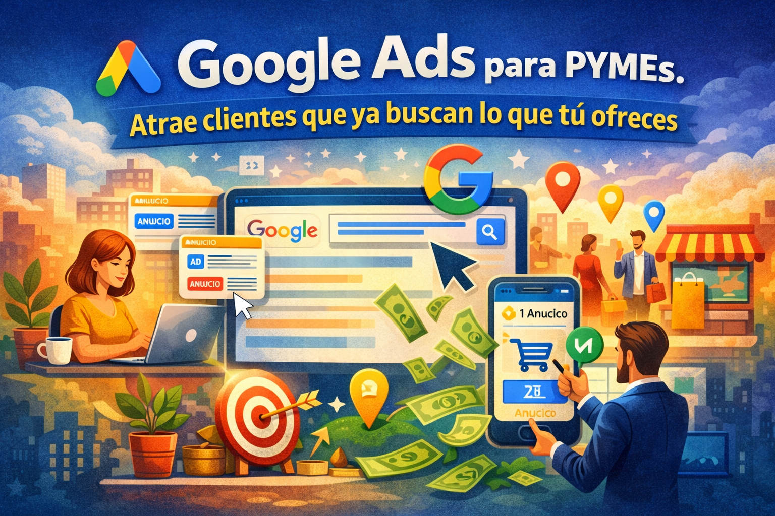 Google Ads para PYMEs. <br>Atrae clientes que ya buscan lo que tu ofreces